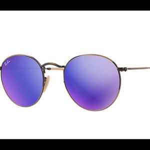 PURPLE RAYBANS with case and cleaner